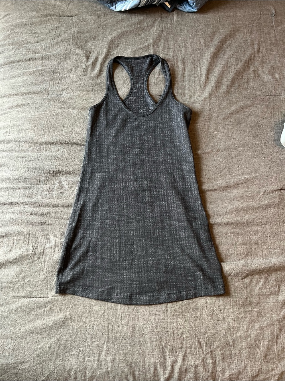 Lululemon athletica Heathered Charcoal Racerback Tank